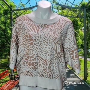 Ann Taylor Cropped Short Sleeve Sweater 2021 Size XL